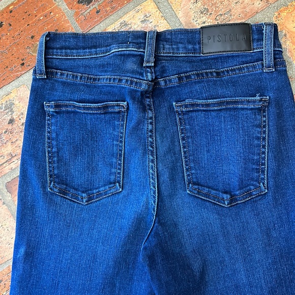 Pistola Aline High Rise Dark Wash Cropped Skinny Jeans sz25 - Picture 11 of 15
